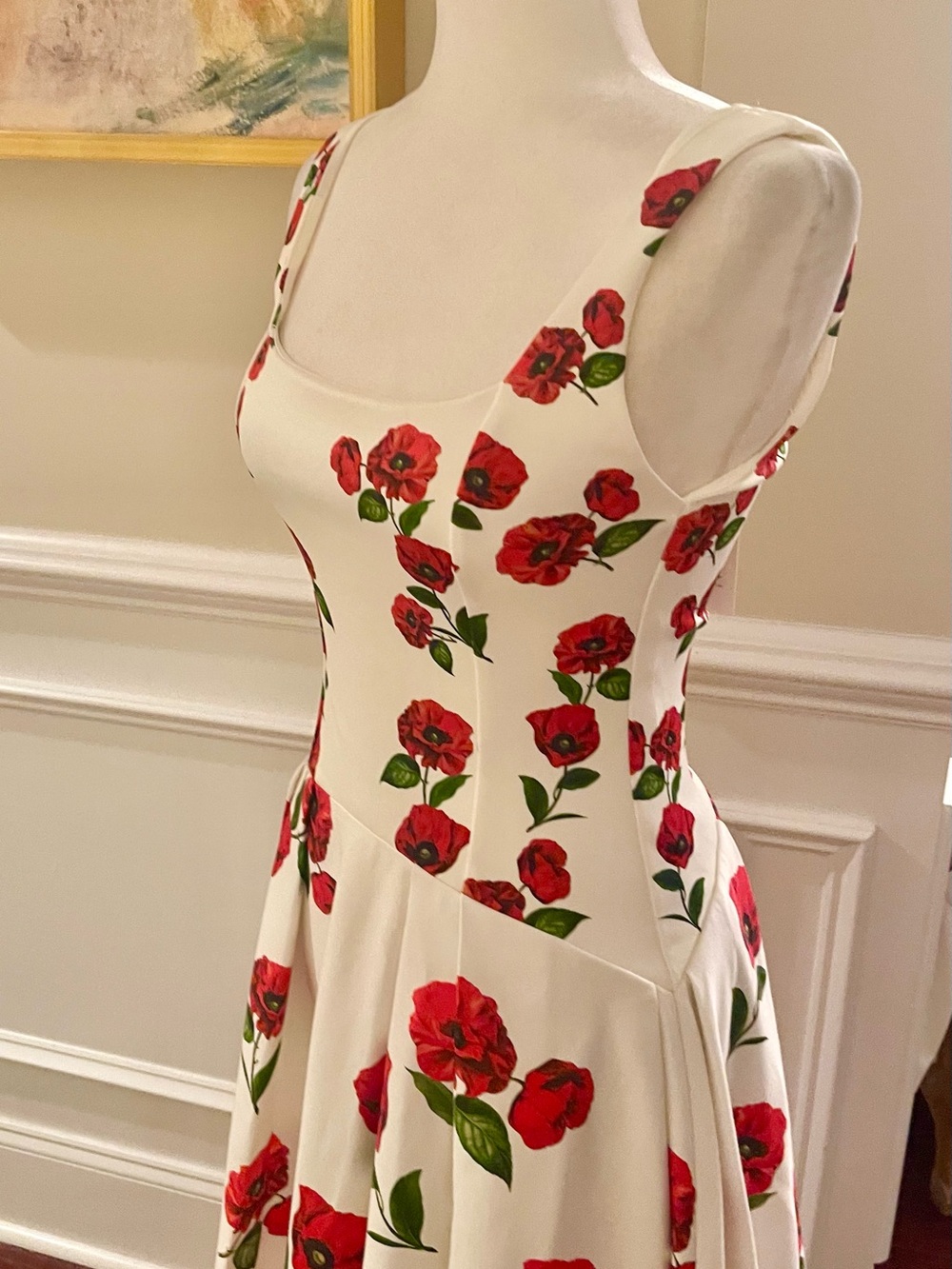 Alice + Olivia Adley Floral Midi Dress In Summer Poppy size 2 NWT - Picture 8 of 16